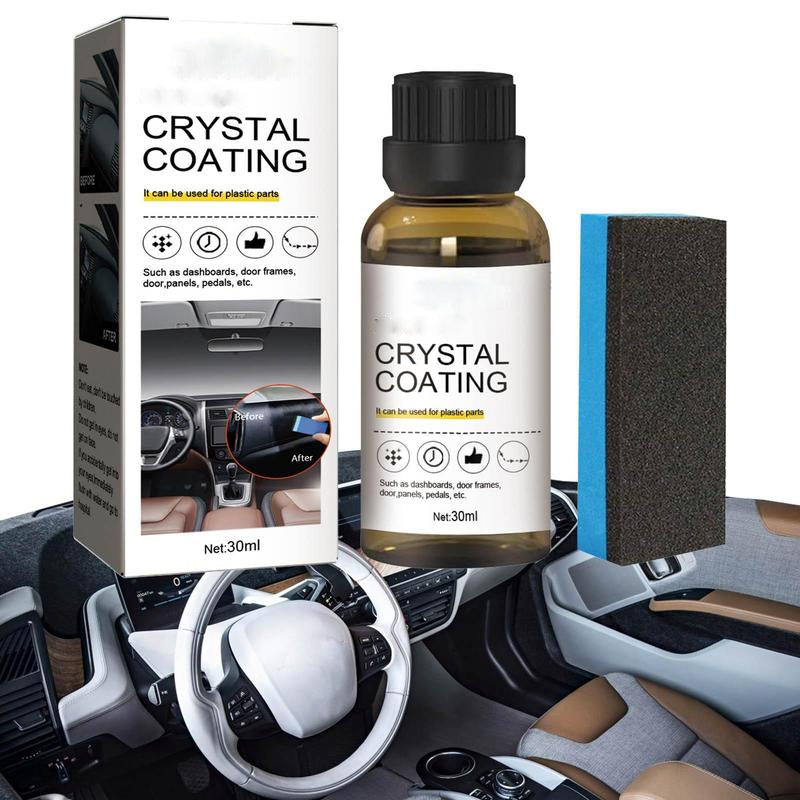 Lot de 2 Rénovateur Plastique Auto — Revêtement Cristal 30 ml (avec éponge)